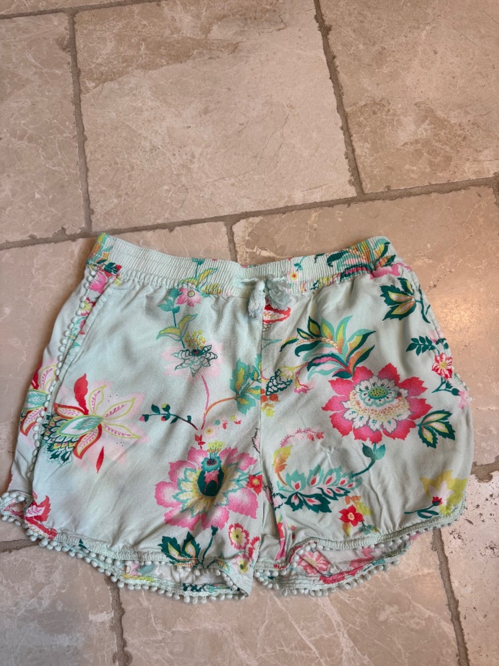 Gap Kids floral, drawstring shorts